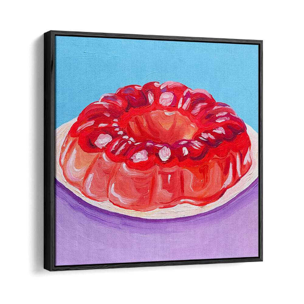 Strawberry Jello By Key And Sea Creative Bar and Cafe Art Print in Black Floater Frame