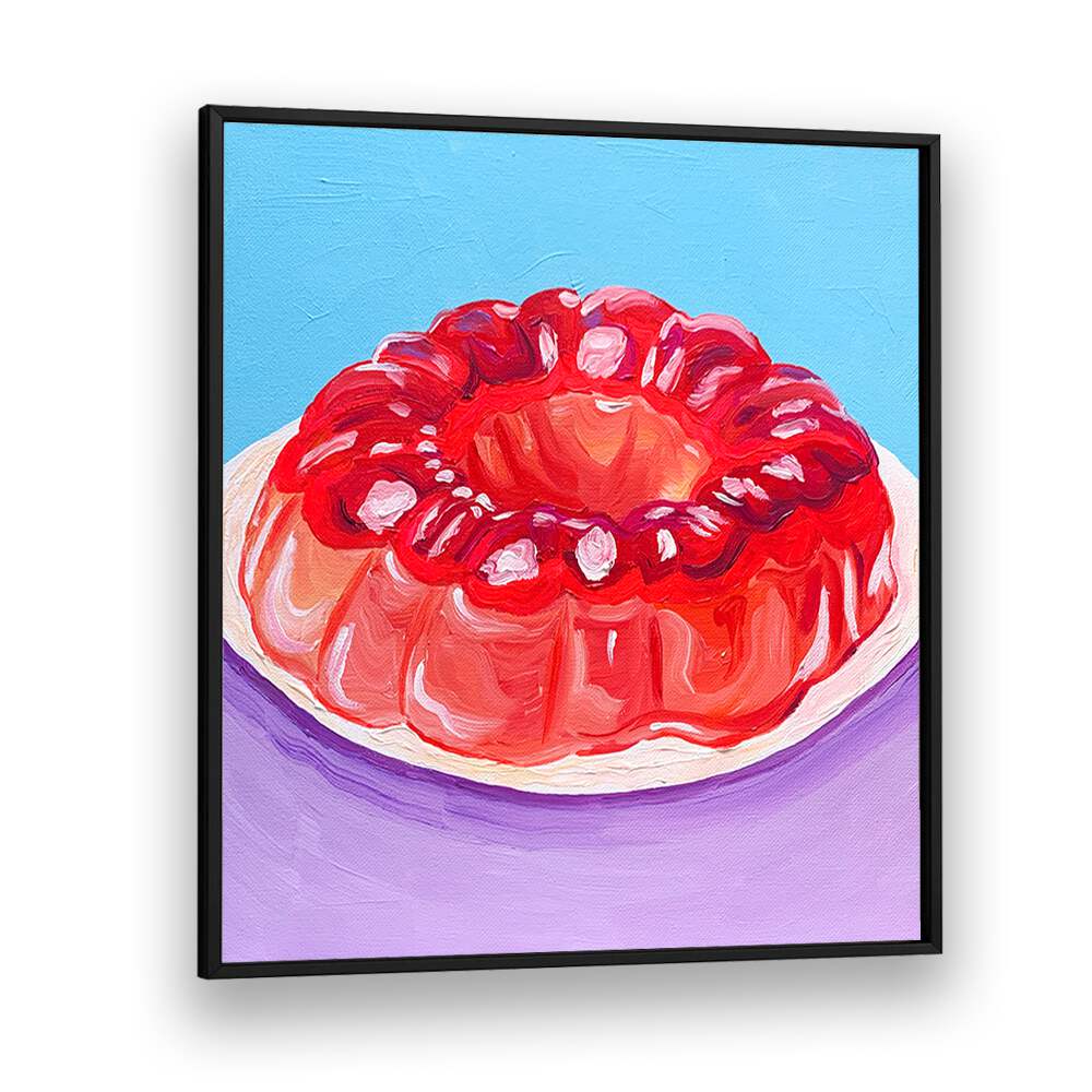 Strawberry Jello By Key And Sea Creative Bar and Cafe Art Print in Black Plain Frame