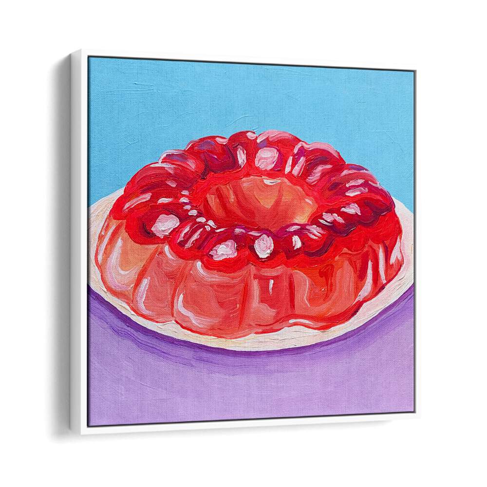 Strawberry Jello By Key And Sea Creative Bar and Cafe Art Print in White Floater Frame