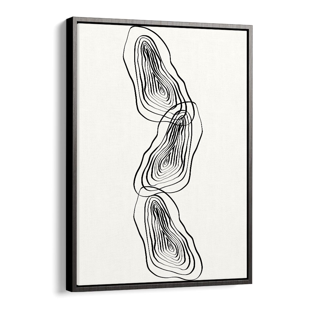 String Of Wood By Grishma Korjani Line Art Prints in Black Floater Frame