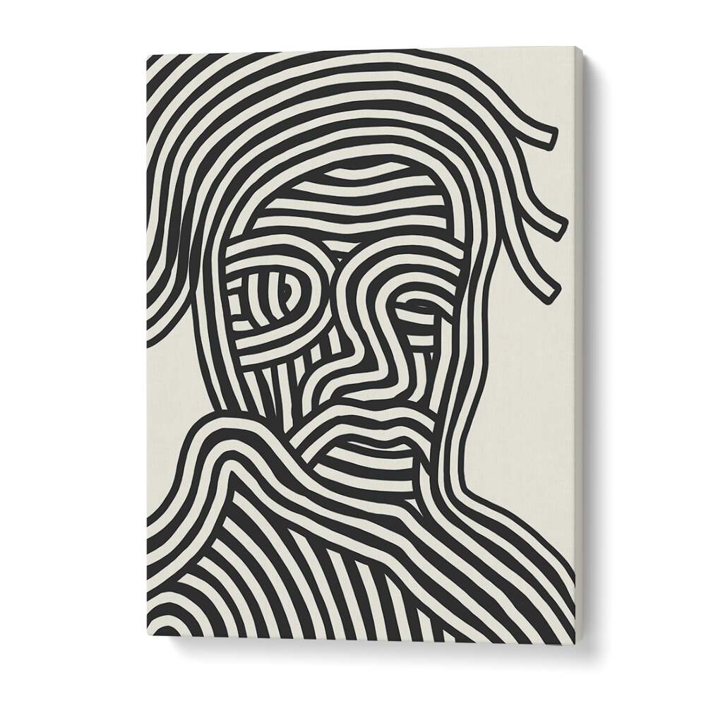 Stripe Portrait By Little Dean Abstract Art Abstract Paintings in Gallery Wrap