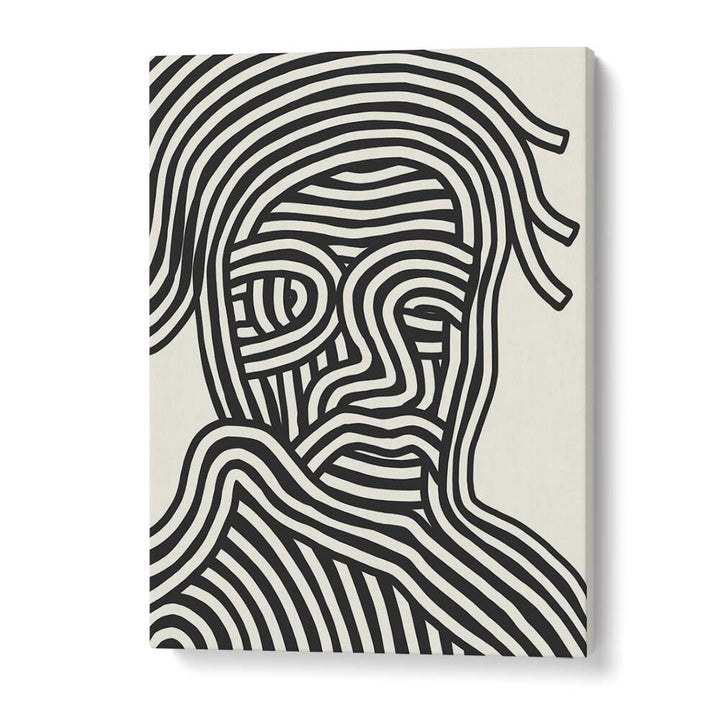 Stripe Portrait By Little Dean Abstract Art Abstract Paintings in Gallery Wrap