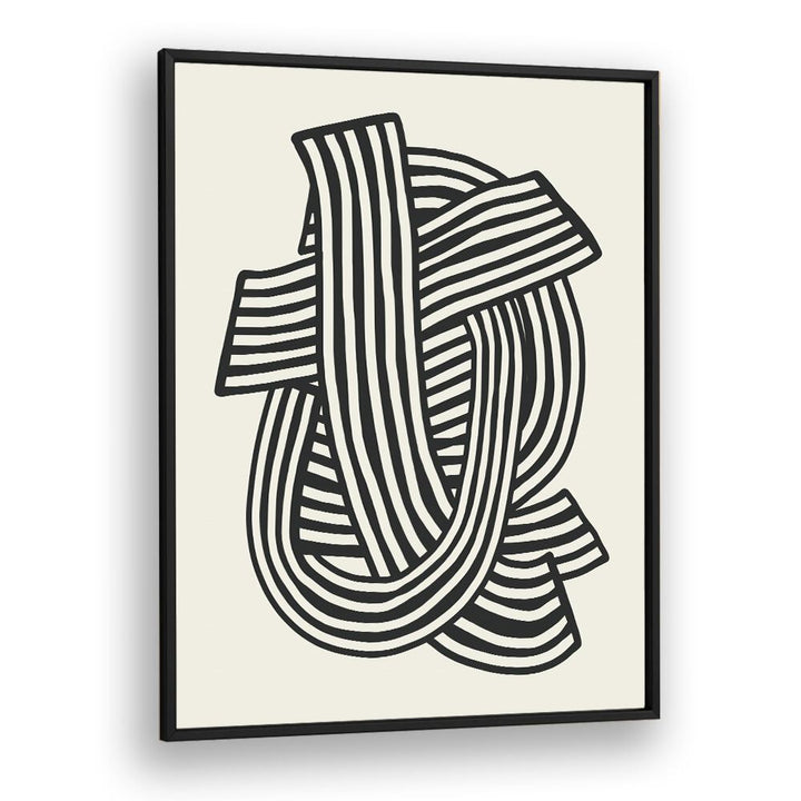 Striped Abstract In Black By Little Dean Abstract Art Abstract Paintings in Black Plain Frame