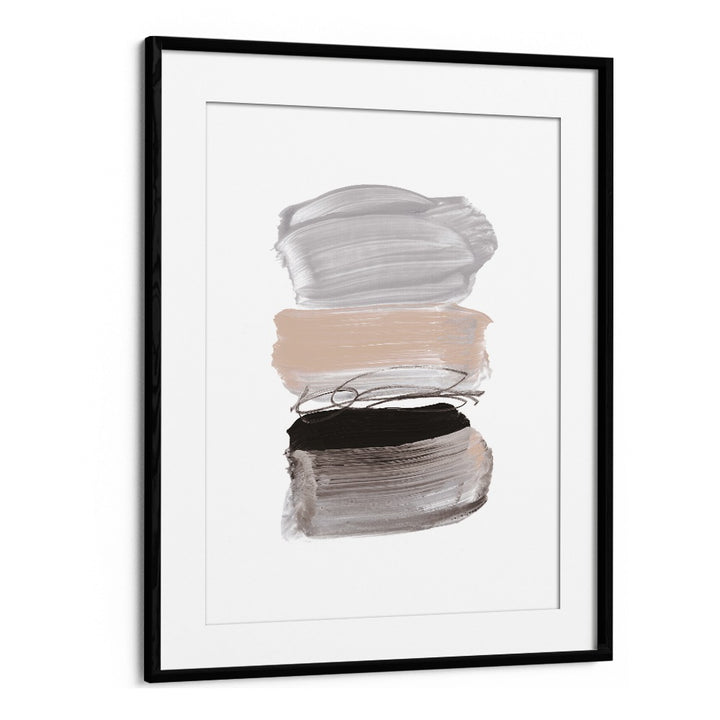 Strokes By Dan Hobday Abstract Art Abstract Paintings in Black Frame With Mount