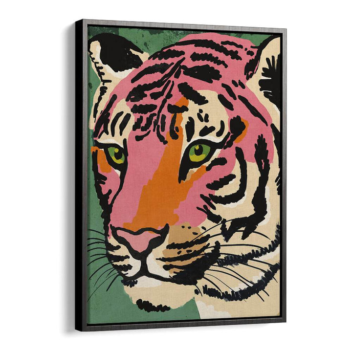 Strong Look by Treechild Kids Paintings in Black Floater Frame