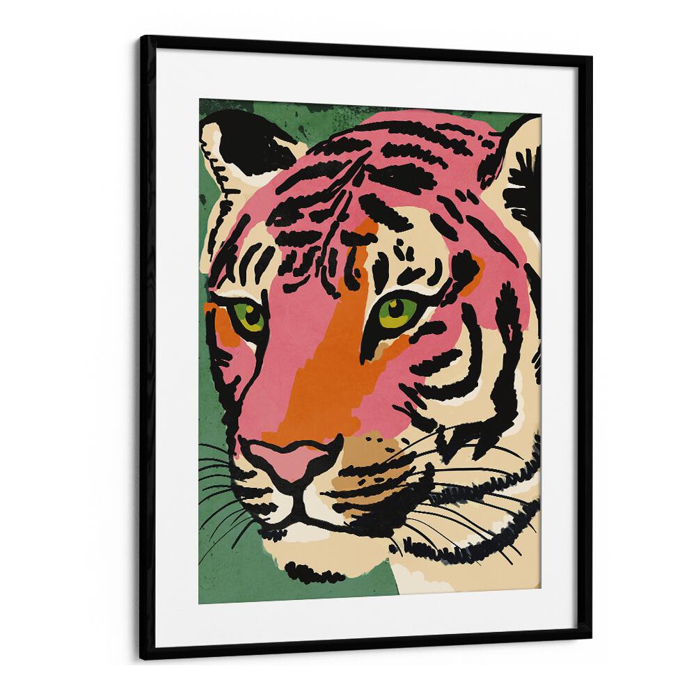 Strong Look by Treechild Kids Paintings in Black Frame With Mount