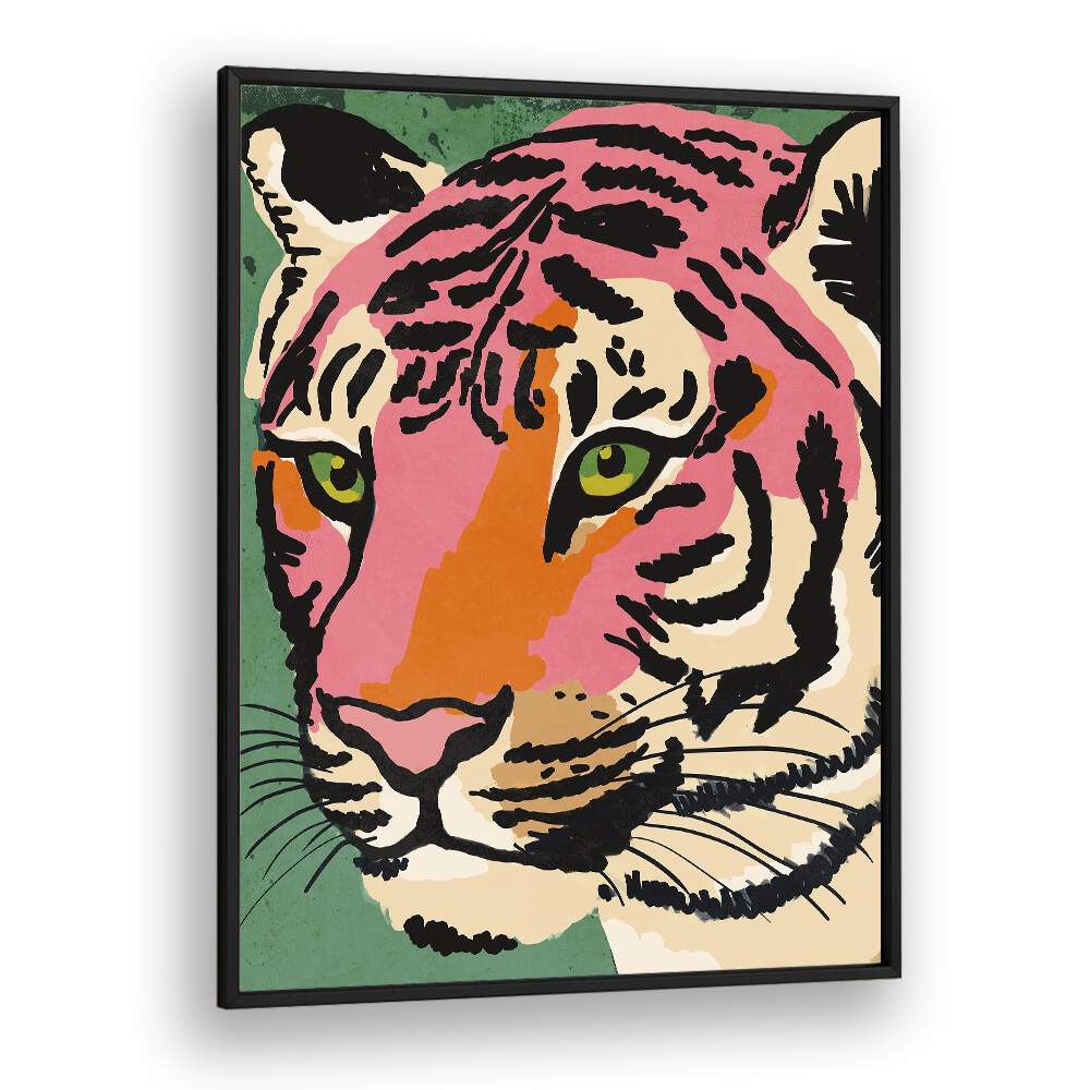 Strong Look by Treechild Kids Paintings in Black Plain Frame