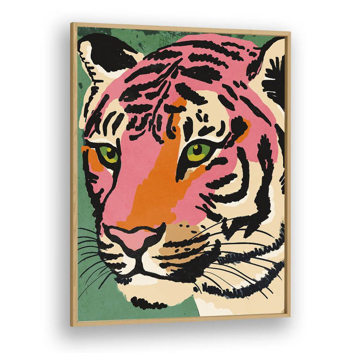 Strong Look by Treechild Kids Paintings in Oak Wood Plain Frame