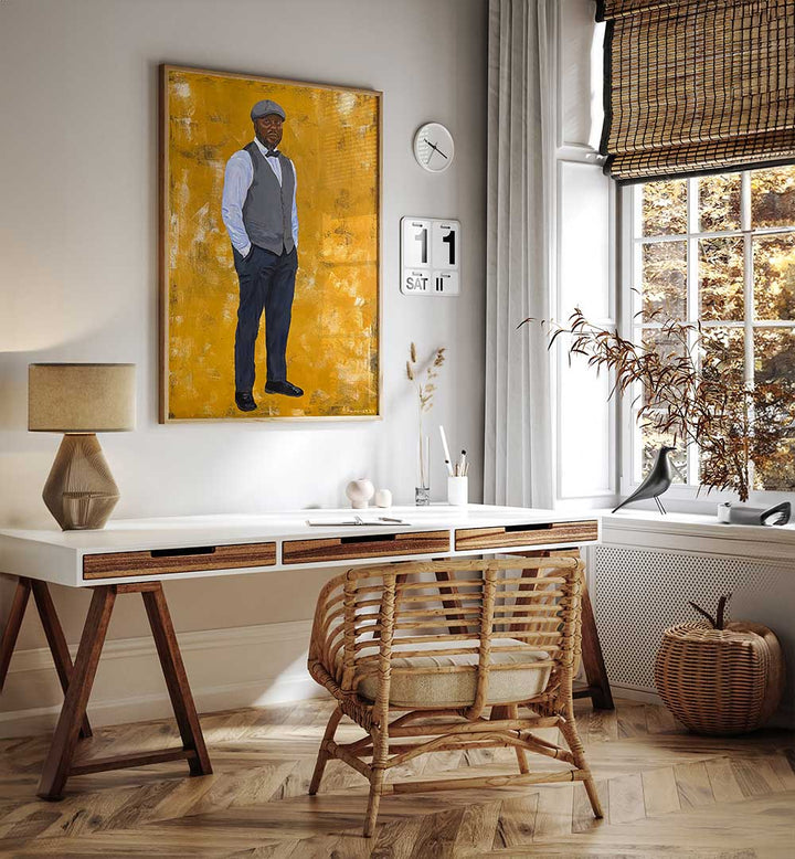 STYLISH MAN IN A CLASSIC OUTFIT , PORTRAITS & FIGURATIVE ILLUSTRATIONS