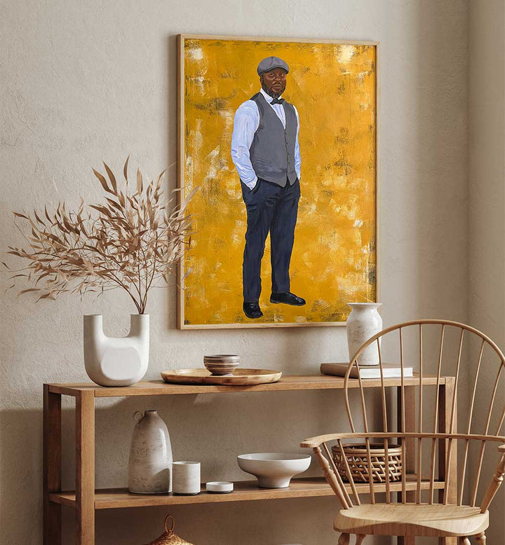 STYLISH MAN IN A CLASSIC OUTFIT , PORTRAITS & FIGURATIVE ILLUSTRATIONS