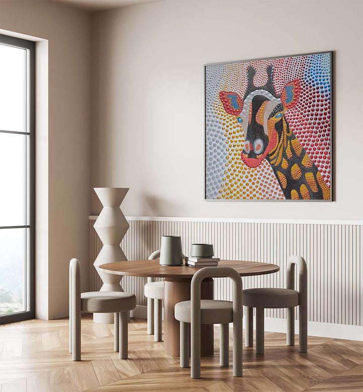 Brighten your child's space with STYLIZED GIRAFFE, KIDS ROOM PAINTINGS, perfect for a creative and adventurous atmosphere.