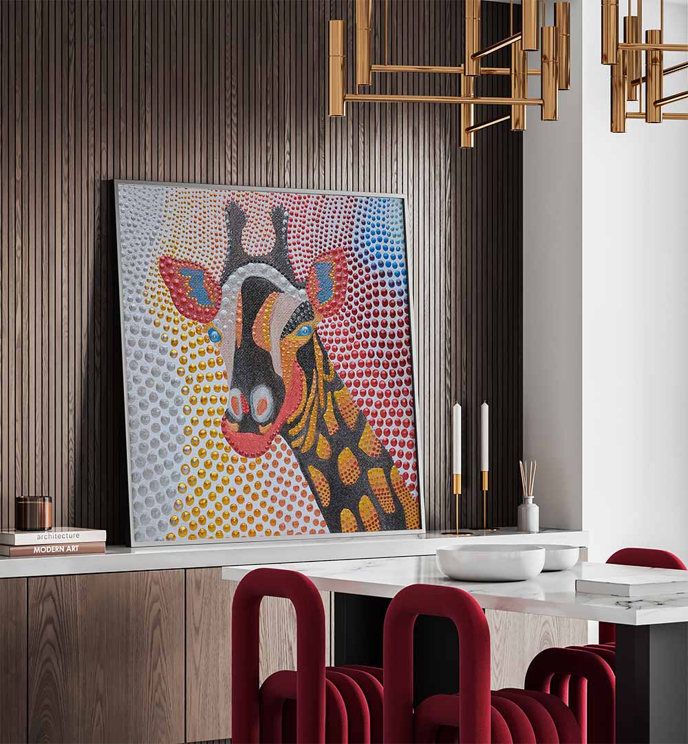 Vibrant STYLIZED GIRAFFE, KIDS ROOM PAINTINGS perfect for transforming your child's space into a creative adventure.