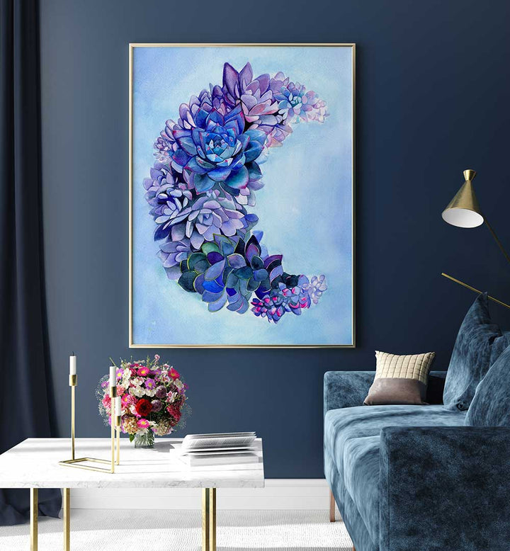 SUCCULENT MOON GARDEN LARGE , KIDS ROOM PAINTINGS