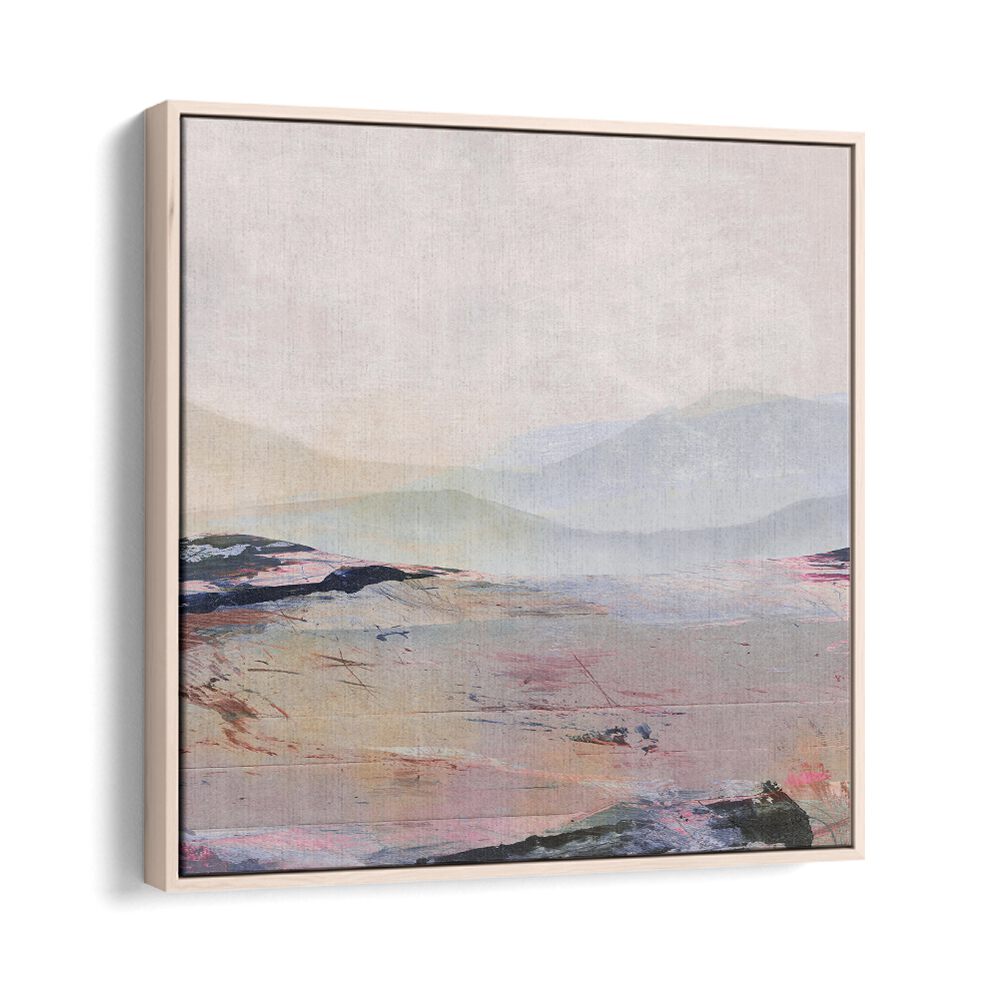 Summer By Dan Hobday Abstract Art Abstract Paintings in Oak Wood Floater Frame