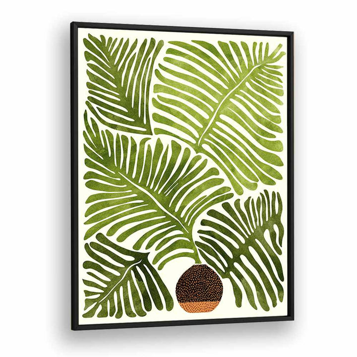 Summer Fern by Kristian Gallagher Botanical Flower Paintings Floral Paintings in Black Plain Frame