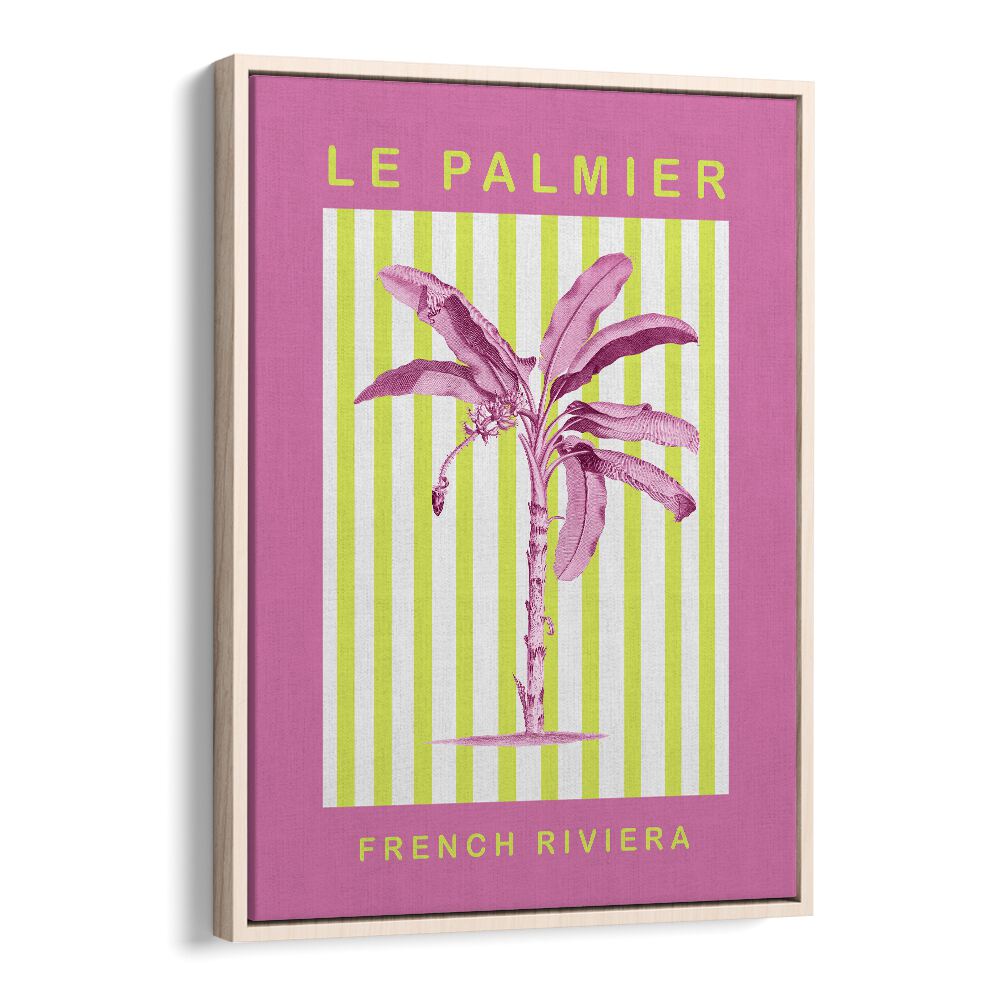 Summer Palm By Grace Digital Art Co Beach Prints in Oak Wood Floater Frame