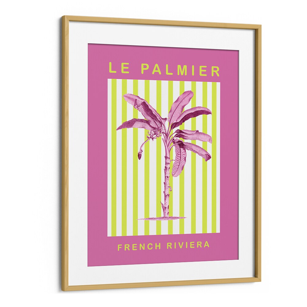 Summer Palm By Grace Digital Art Co Beach Prints in Oak Wood Frame With Mount