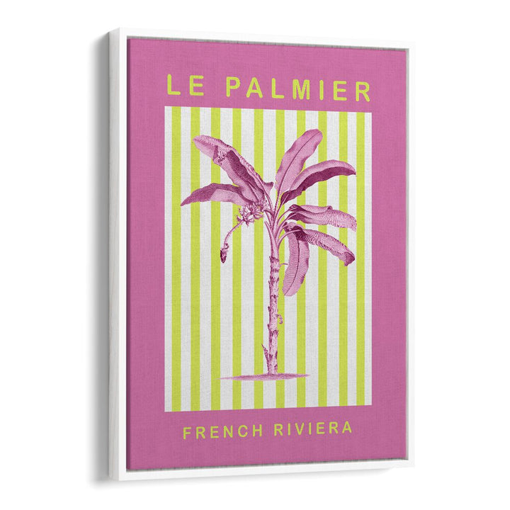 Summer Palm By Grace Digital Art Co Beach Prints in White Floater Frame