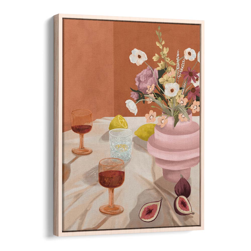 Summer Stories By Goed Blauw Kitchen Posters Kitchen Art Prints in Oak Wood Floater Frame