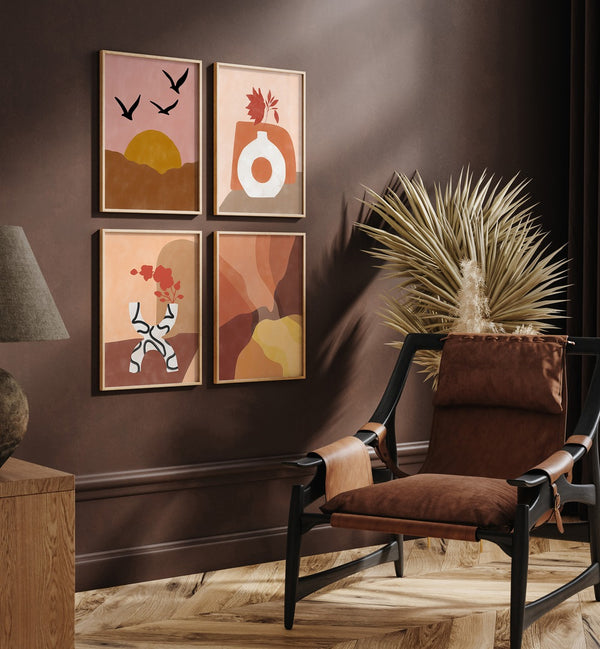 Stylish SUMMER DAY GALLERY WALL featuring modern art prints, perfect for enhancing your GALLERY WALLS decor.