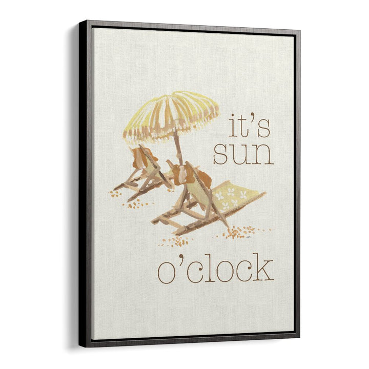 Sun O Clock by Ania Zwara Quotes Posters Wall Art Prints in Black Floater Frame