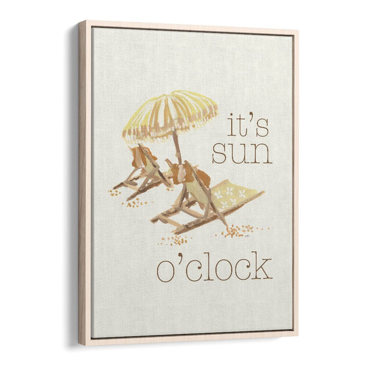 Sun O Clock by Ania Zwara Quotes Posters Wall Art Prints in Oak Wood Floater Frame