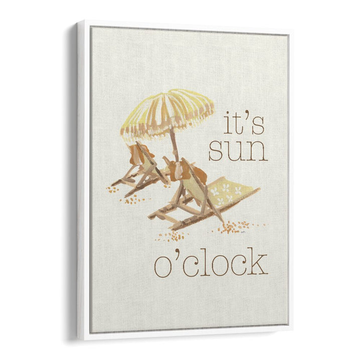 Sun O Clock by Ania Zwara Quotes Posters Wall Art Prints in White Floater Frame