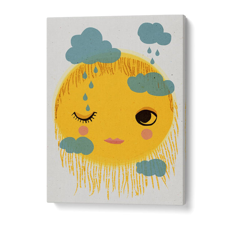 Sun and Rain by Treechild Kids Paintings in Gallery Wrap