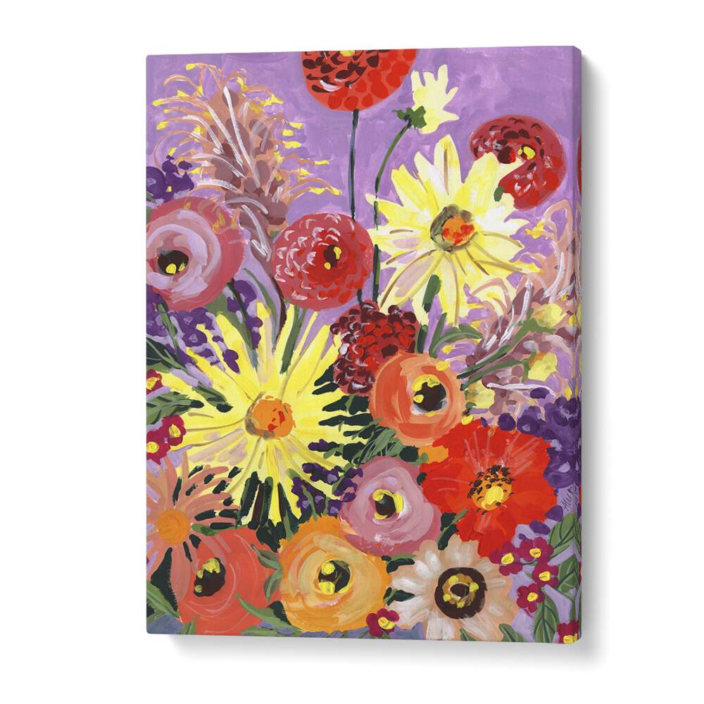 Sunny Asters And Anemones By Ania Zwara Botanical Art Prints Floral Paintings in Gallery Wrap