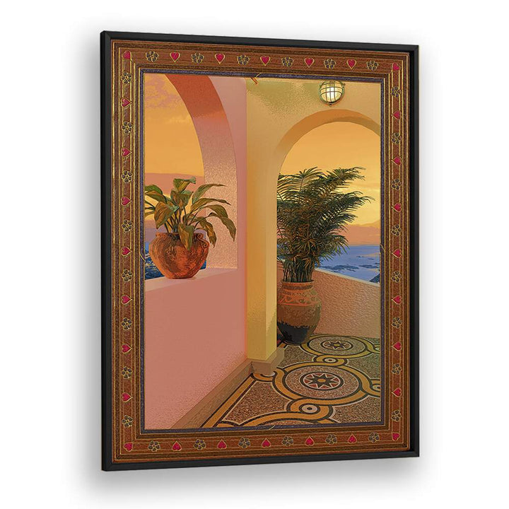 Sunny Place By Cosmo Zach Surreal Art Prints in Black Plain Frame