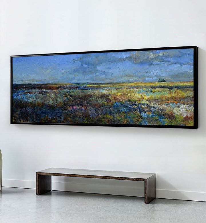 SUNRISE IN THE STEPPE , PANORAMIC ART