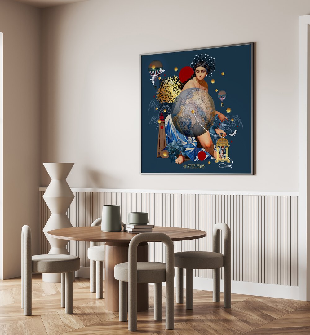 Elegant room featuring SUPPORT FOR PEACE, SURREAL ART PRINTS, symbolizing unity and tranquility for your space.