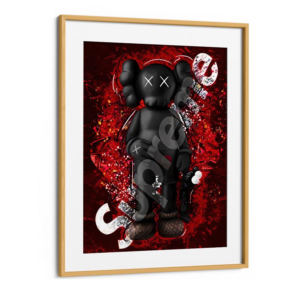 Supreme Robot Gaming Posters in Oak Wood Frame With Mount