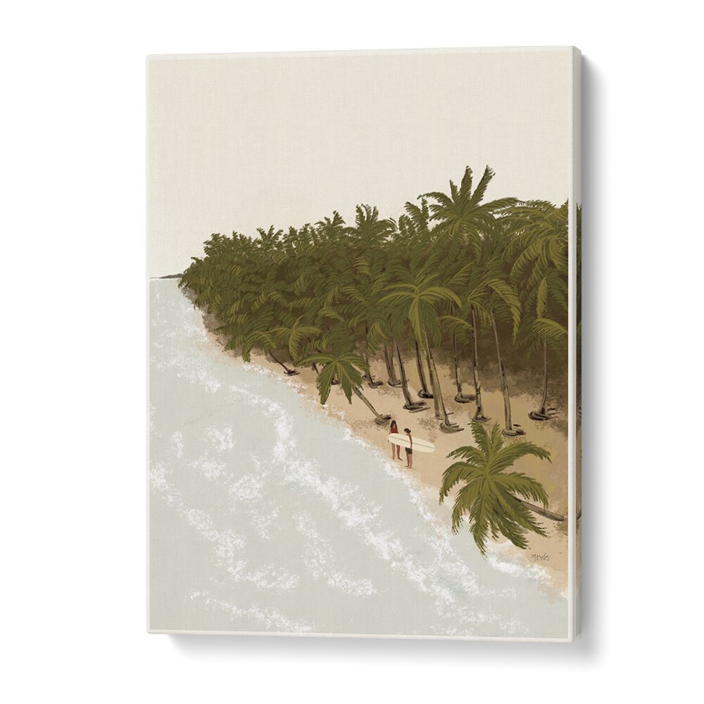 Seaside Beach Painting - Coastal Wall Art | Ocean Decor – Asianmonk