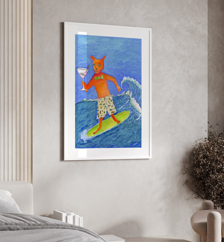 SURFING COCKTAIL CAT