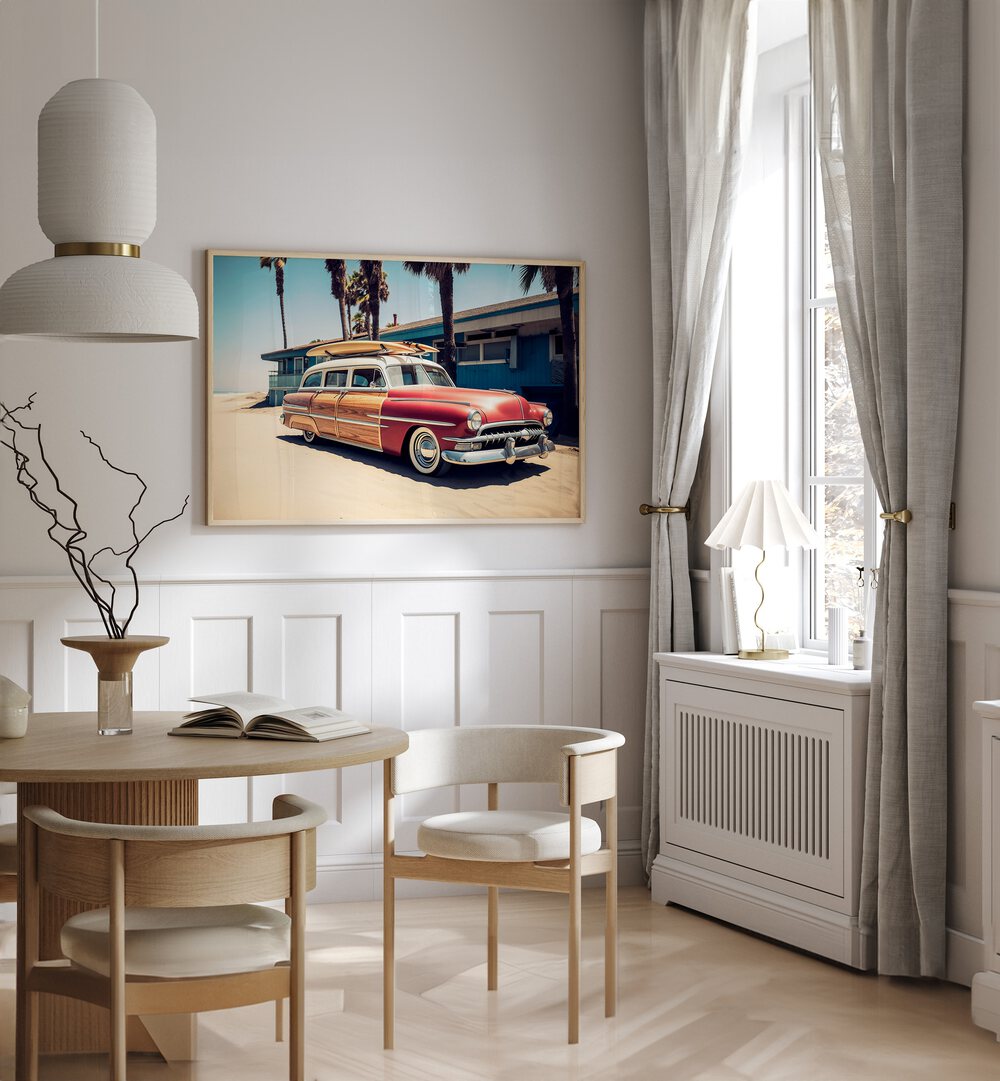 SURFING VINTAGE CAR , CAR POSTERS