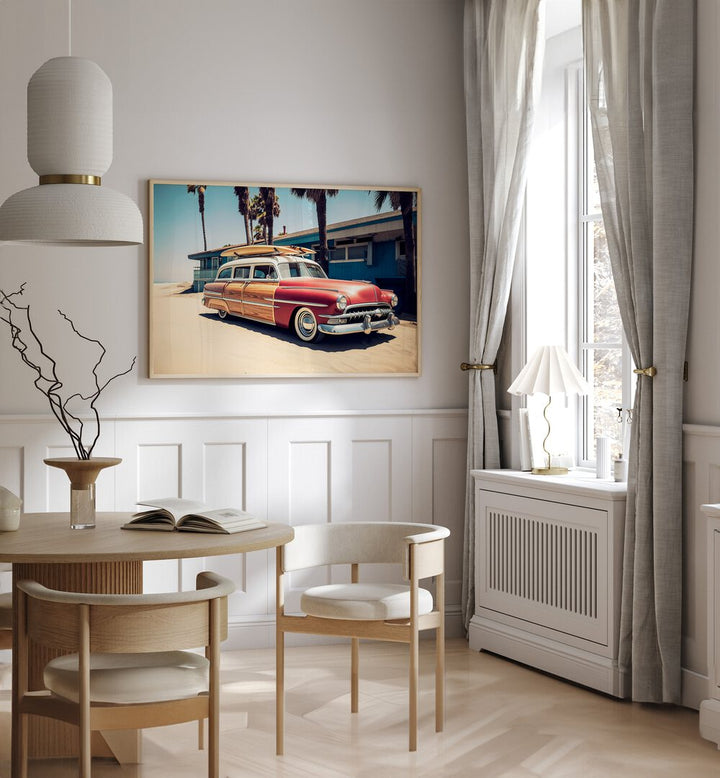SURFING VINTAGE CAR , CAR POSTERS