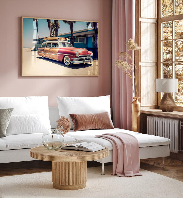 SURFING VINTAGE CAR , CAR POSTERS