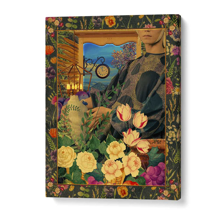 Surreal Floral Portail Collage By Cosmo Zach Surreal Art Prints in Gallery Wrap