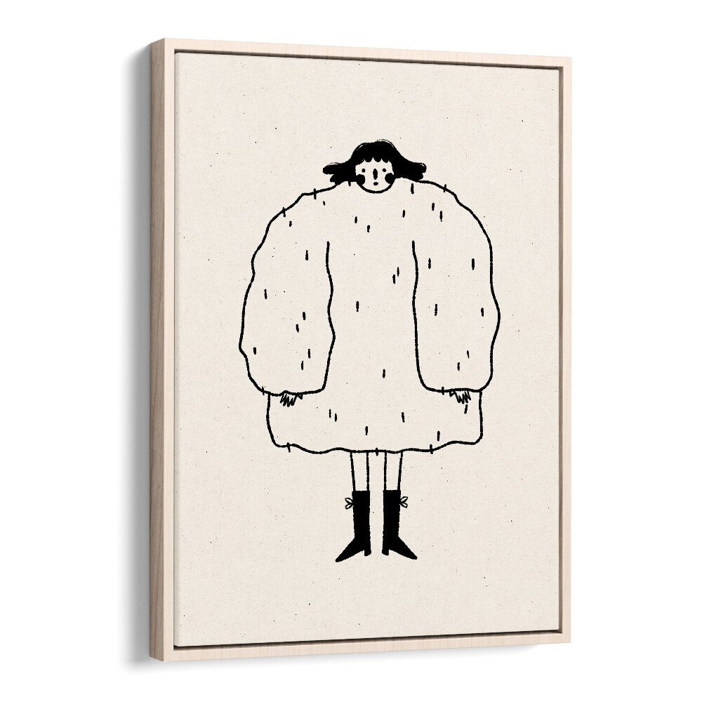 Sweater Weather By Julia Leister Wall Art Prints in Oak Wood Floater Frame