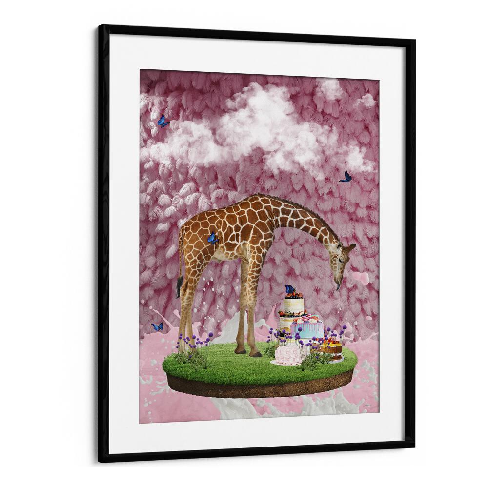 Sweet Baking Day  Kids Paintings in Black Frame With Mount