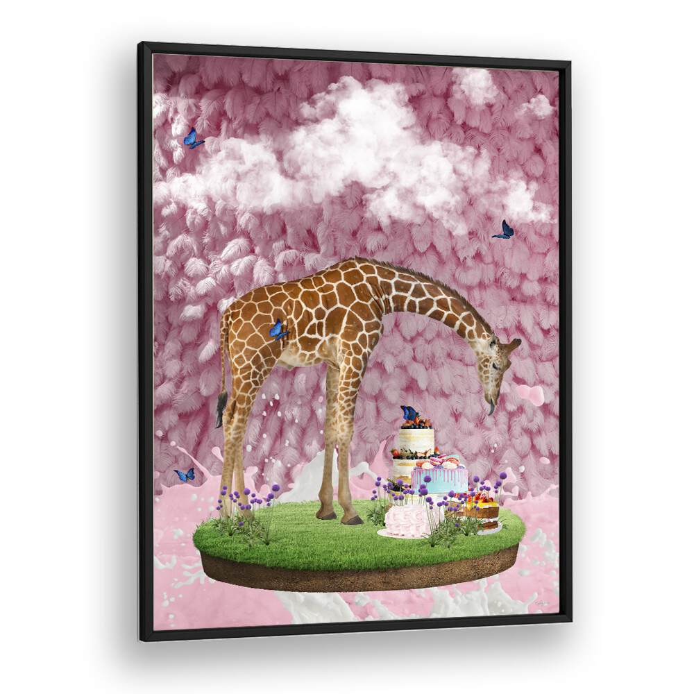 Sweet Baking Day  Kids Paintings in Black Plain Frame