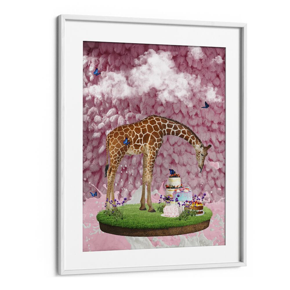 Sweet Baking Day  Kids Paintings in White Frame With Mount