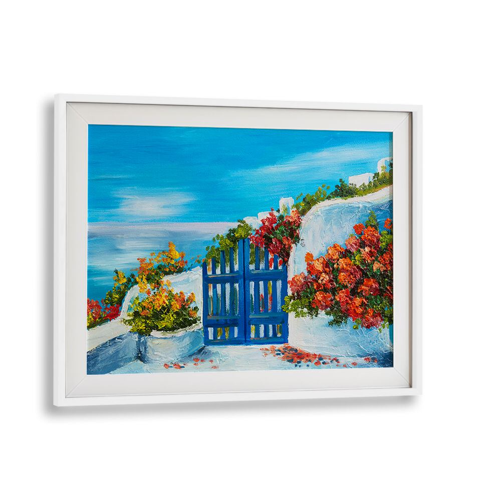 Sweet Sanctuary Vintage European Paintings in White Frame With Mount