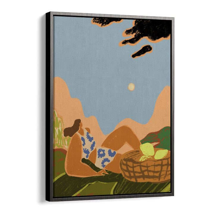 Sweet Summer By Arty Guava Wall Art Prints in Black Floater Frame