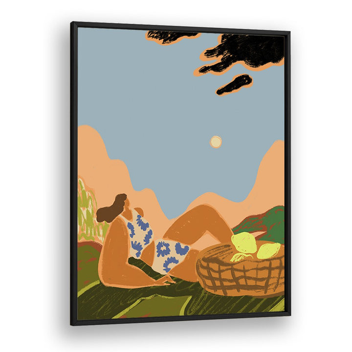 Sweet Summer By Arty Guava Wall Art Prints in Black Plain Frame