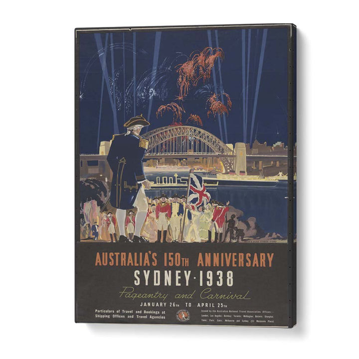 Sydney 1938  Vintage Travel Posters in Gallery Wrap