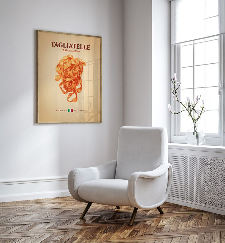 Elegant TAGLIATELLE PASTA KITCHEN POSTERS adding a touch of Italian charm to your home décor. Perfect for pasta lovers!