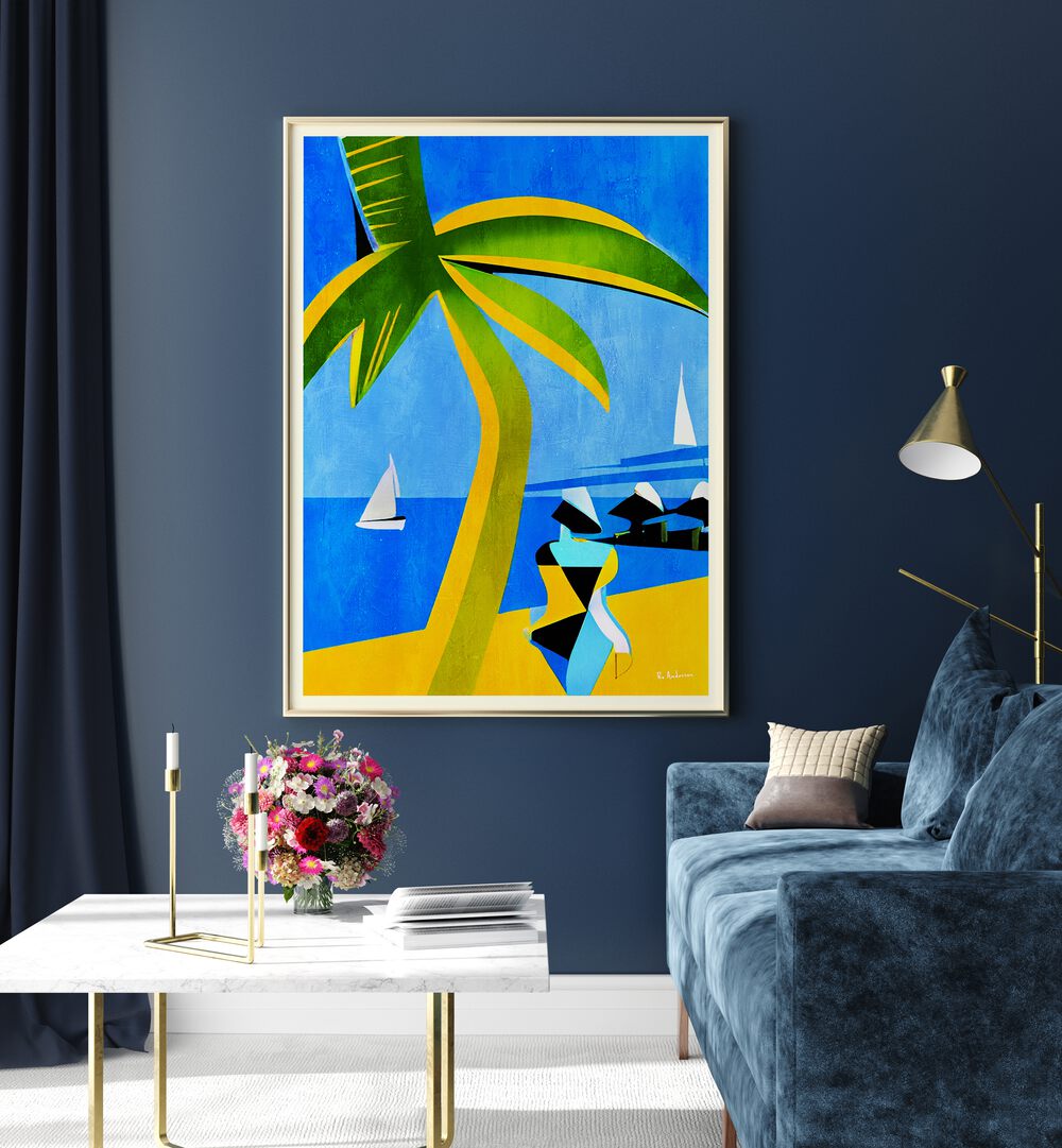 Vibrant TAHITI Beach Paintings bring tropical serenity to your space, perfect for home or office decor.