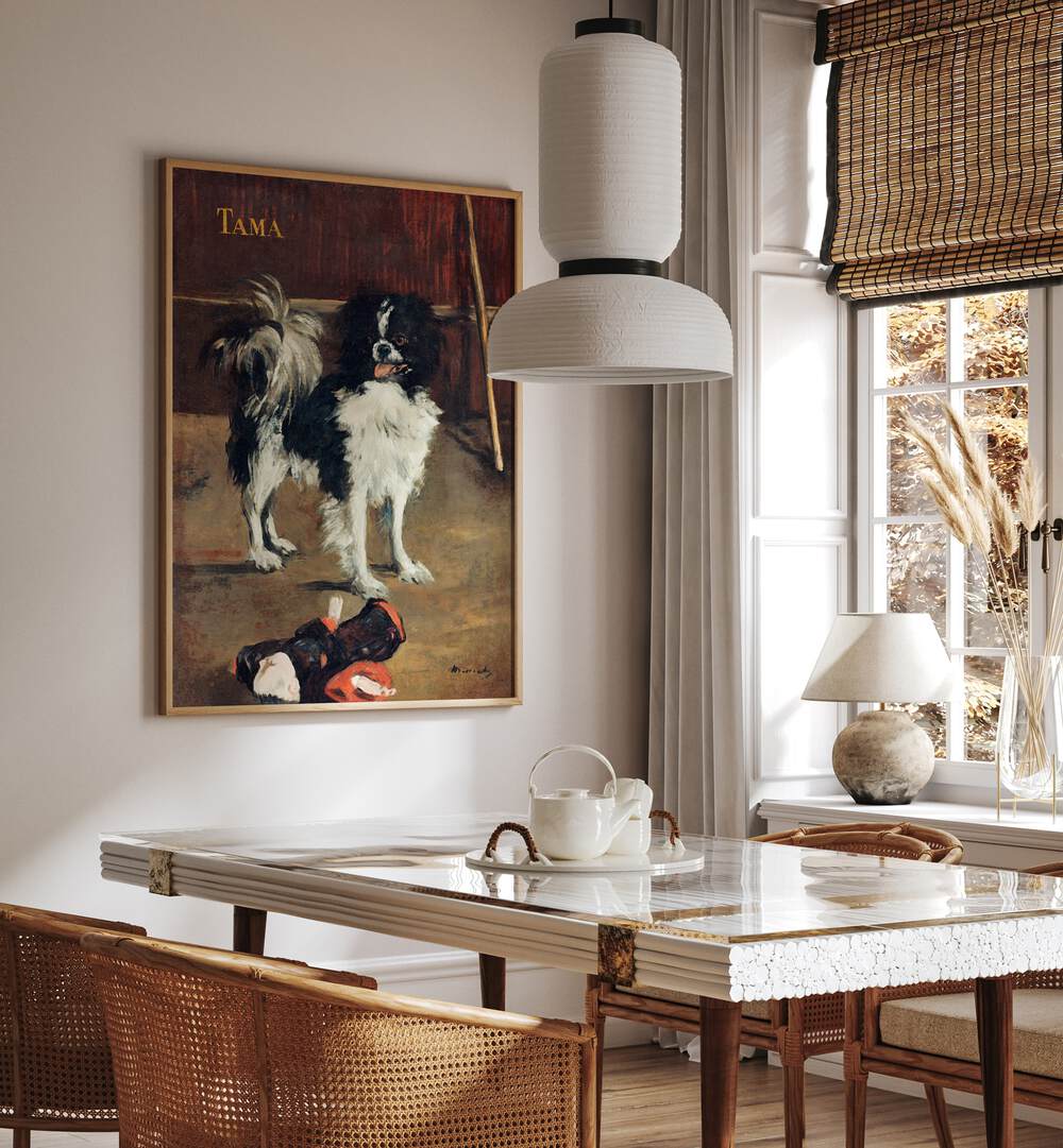 THE JAPANESE DOG , VINTAGE PAINTINGS